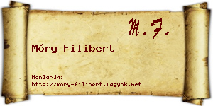 Móry Filibert névjegykártya
